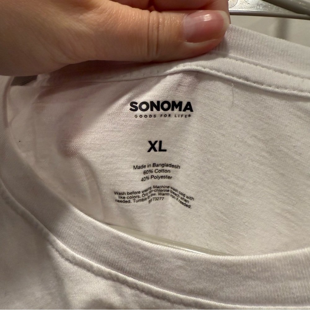 Sonoma White Long Sleeve Tee - Picture 5 of 6